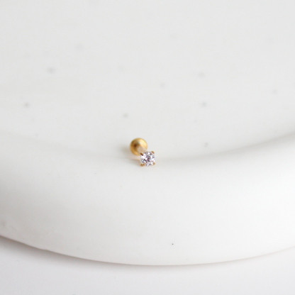 Tiny Jewel Flatback Stud (screwback)