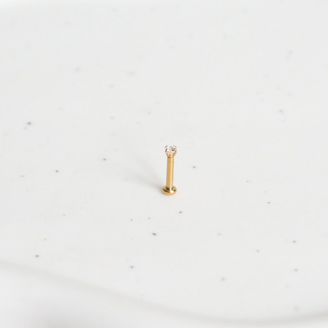 Tiny Jewel Flatback Stud (screwback)