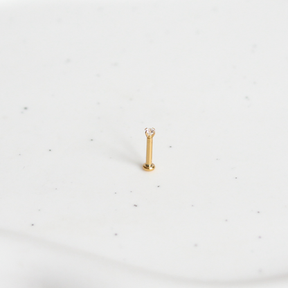 Tiny Jewel Flatback Stud (screwback)