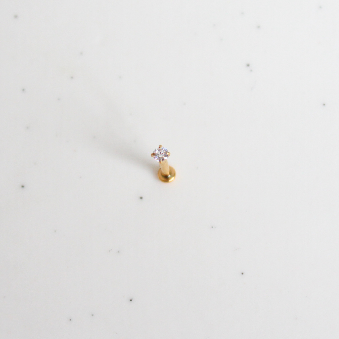 Tiny Jewel Flatback Stud (screwback)